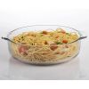 3-Quart Glass Bakeware Casserole Dish Dutch Oven with Oven-Safe Glass Lid
