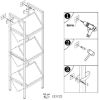 Black Industrial Farmhouse 3 Bin 36 Bottle Wine Rack Storage Display Shelf