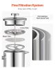 VEVOR French Press Coffee Maker, 34 Ounce 1 Liter Stainless Steel Coffee Press Tea Maker with Filter