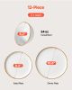 12 PCS Dinnerware Set Ceramic Plates and Bowls Sets Service for 4 White
