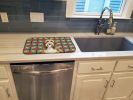 Brown Bearded Collie Christmas PoinsettIas Dish Drying Mat Absorbent Dish Drying Mat Pad for Kitchen Counter Dish Drainer Mat for Countertop, 14 x 21"