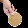 Fawn Italian Greyhound Christmas PoinsettIas Large Sandstone Coasters Pack of 4 Absorbent Round Coasters Decor Gifts for Men or Women, 4 in