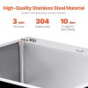 25" Kitchen Sink Top Mount Single Bowl Drop-In Basin Stainless Steel Bar