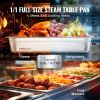 VEVOR 6 Pack Hotel Pans, Full Size Anti-Jam Steam Pan, 0.8mm Thick Stainless Steel Restaurant Steam Table Pan, 4-Inch Deep Commercial Table Pan