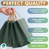 Dark Teal Kraft Paper Bags with Handles Bulk
