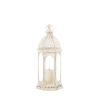 Graceful Distressed White Lantern (S)