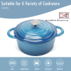Dutch Oven,Dutch Oven Pot with Lid,3 QT Enamel Dutch Ovens with Dual Handles,Cast Iron Pot for Braiser,Cooking,Gifts for Family